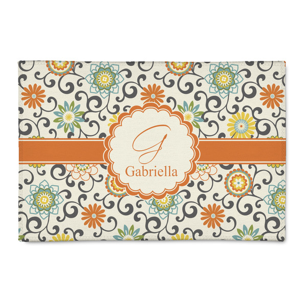 Custom Swirls & Floral 2' x 3' Indoor Area Rug (Personalized)