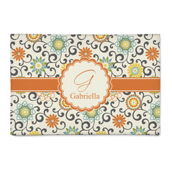 Swirls & Floral Patio Rug (Personalized)