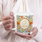 Swirls & Floral 20oz Coffee Mug - LIFESTYLE