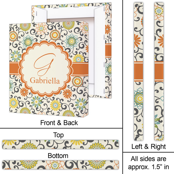 Swirls & Floral 20x24 - Canvas Print - Approval