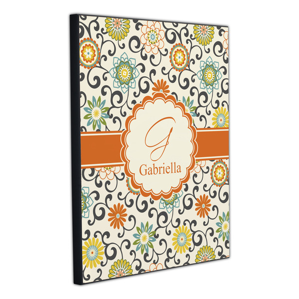 Swirls & Floral 20x24 Wood Print - Angle View