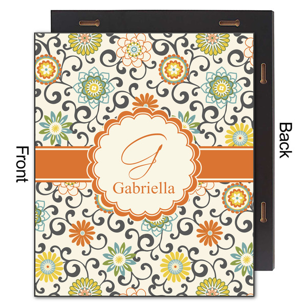 Swirls & Floral 20x24 Wood Print - Front & Back View