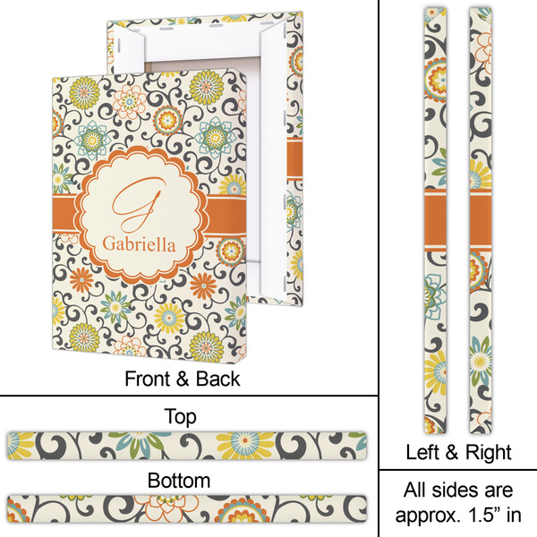 Swirls & Floral 20x30 - Canvas Print - Approval