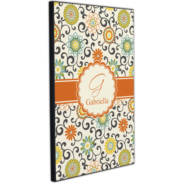 Swirls & Floral 20x30 Wood Print - Angle View