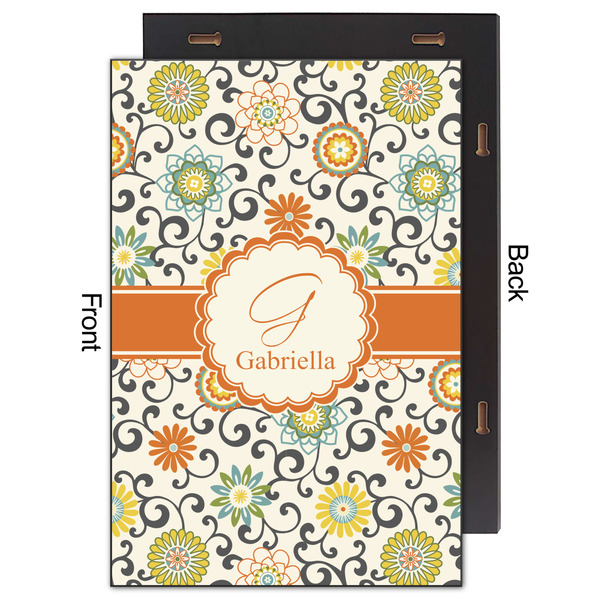 Swirls & Floral 20x30 Wood Print - Front & Back View