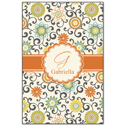 Swirls & Floral Wood Print - 20x30 (Personalized)