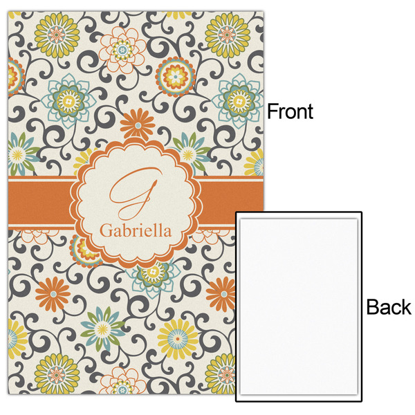 Swirls & Floral 24x36 - Matte Poster - Front & Back