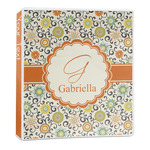 Swirls & Floral 3-Ring Binder - 1 inch (Personalized)