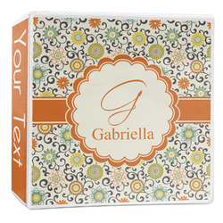 Swirls & Floral 3-Ring Binder - 2 inch (Personalized)