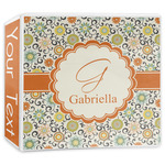 Swirls & Floral 3-Ring Binder - 3 inch (Personalized)