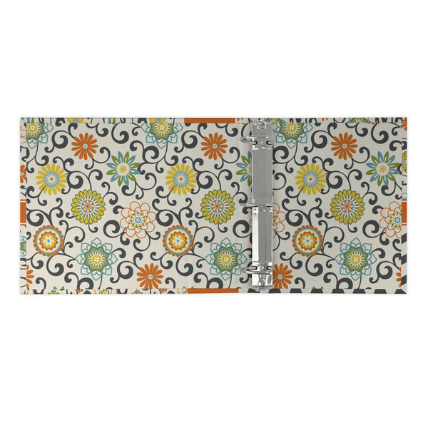 Swirls & Floral 3 Ring Binders - Full Wrap - 2" - OPEN INSIDE