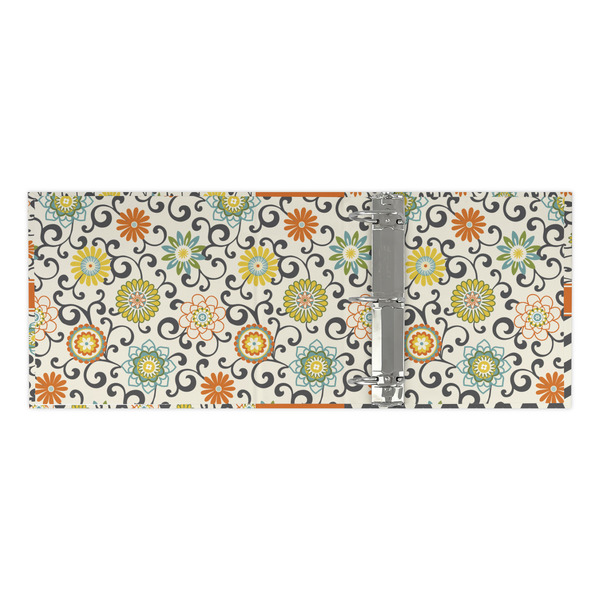 Swirls & Floral 3 Ring Binders - Full Wrap - 3" - OPEN INSIDE