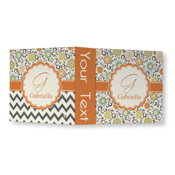 Swirls & Floral 3 Ring Binders - Full Wrap - 3" - OPEN OUTSIDE