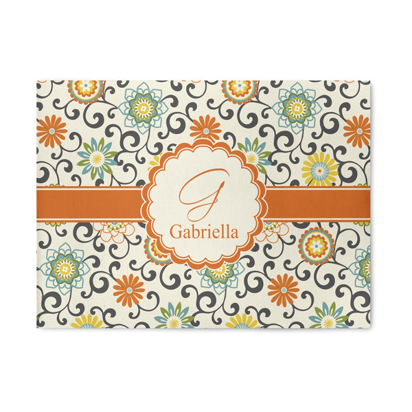 Custom Swirls & Floral Area Rug (Personalized)