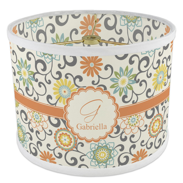 Swirls & Floral 8" Drum Lampshade - ANGLE Poly-Film