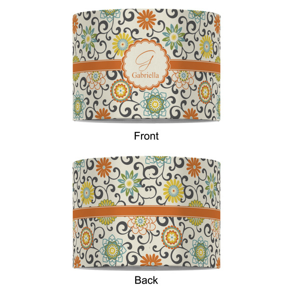 Swirls & Floral 8" Drum Lampshade - APPROVAL (Fabric)