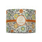 Swirls & Floral 8" Drum Lampshade - FRONT (Fabric)