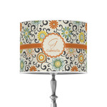 Swirls & Floral 8" Drum Lamp Shade - Poly-film (Personalized)