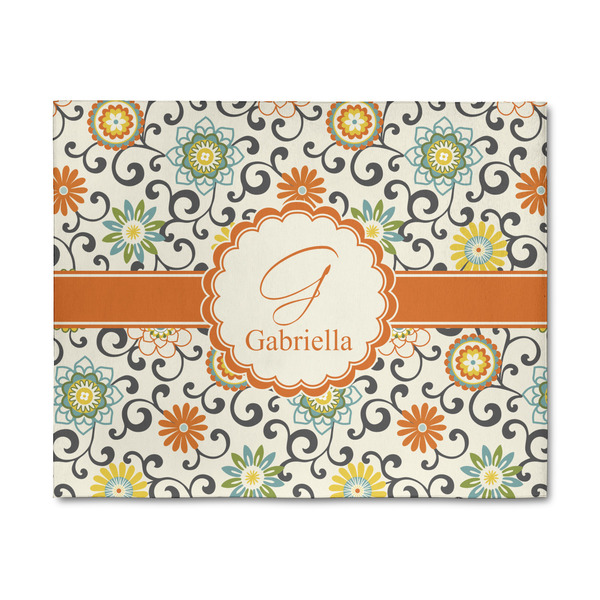 Custom Swirls & Floral 8' x 10' Indoor Area Rug (Personalized)