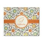 Swirls & Floral 8' x 10' Patio Rug (Personalized)