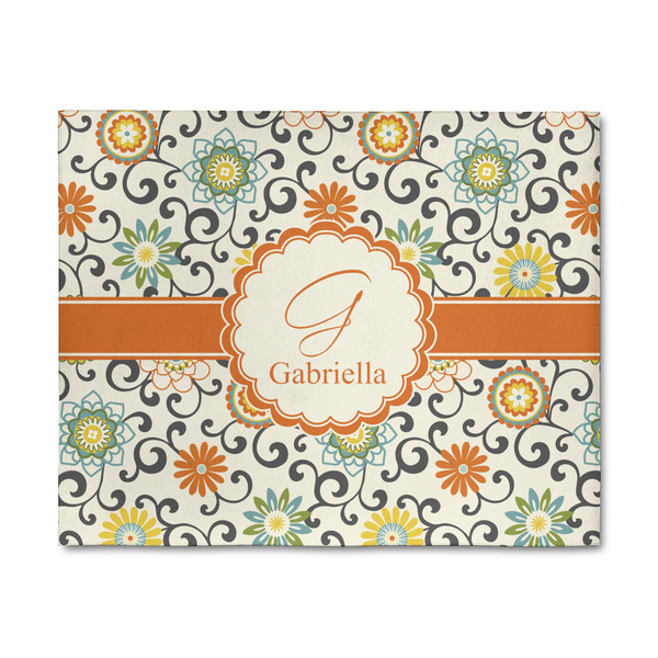 Custom Swirls & Floral 8' x 10' Patio Rug (Personalized)