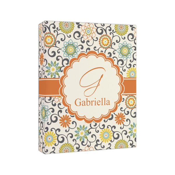 Swirls & Floral 8x10 - Canvas Print - Angled View