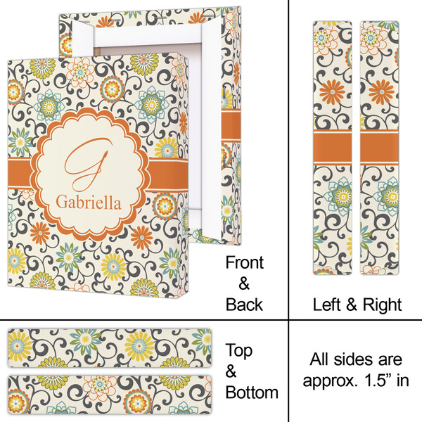 Swirls & Floral 8x10 - Canvas Print - Approval