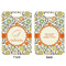 Swirls & Floral Aluminum Luggage Tag (Front + Back)