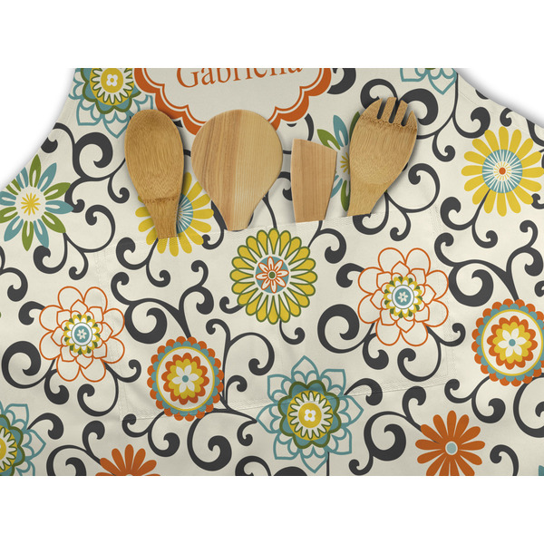 Swirls & Floral Apron - Pocket Detail with Props