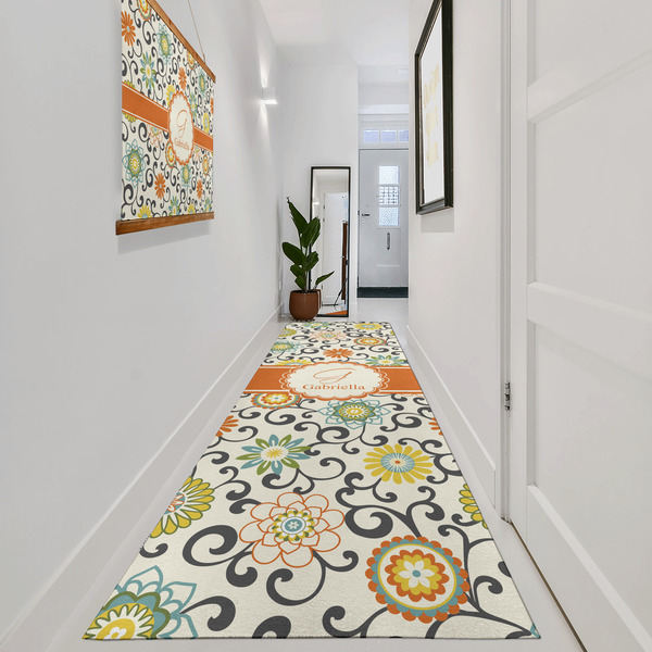 Swirls & Floral Area Rug Sizes - In Context (vertical)