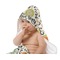 Swirls & Floral Baby Hooded Towel on Child