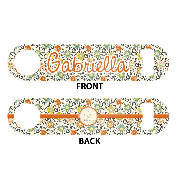 Swirls & Floral Bar Bottle Opener - White - Approval