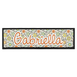 Swirls & Floral Bar Mat - Large (Personalized)