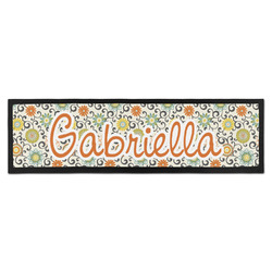 Swirls & Floral Bar Mat (Personalized)