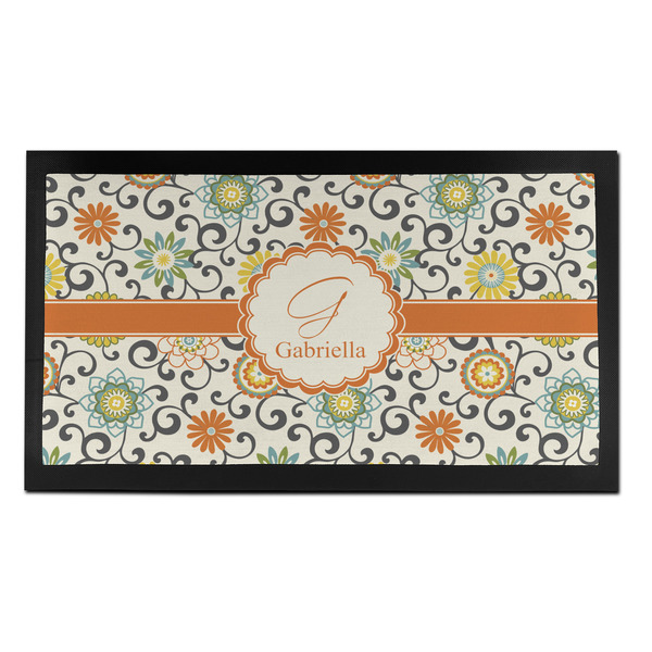 Swirls & Floral Bar Mat - Small - FRONT