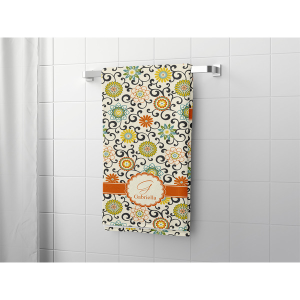 Swirls & Floral Bath Towel - LIFESTYLE