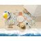 Swirls & Floral Beach Towel Lifestyle