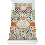 Swirls & Floral Comforter Set - Twin XL (Personalized)