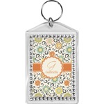 Swirls & Floral Bling Keychain (Personalized)
