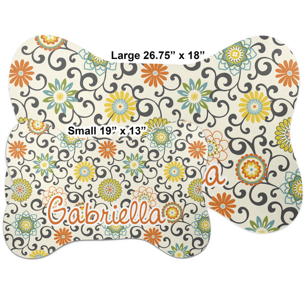 Swirls & Floral Bone Shaped Mat Comparison