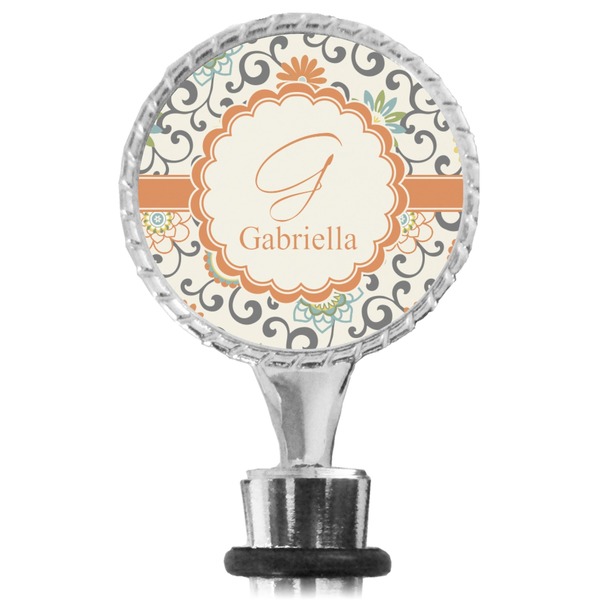 Swirls & Floral Bottle Stopper Main View