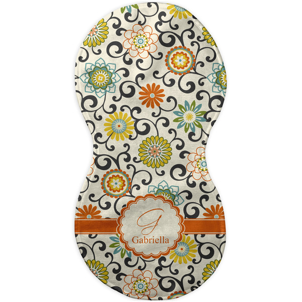 Swirls & Floral Burp Peanut Shaped Flat