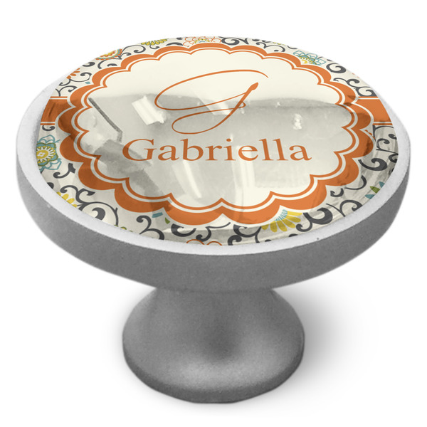 Custom Swirls & Floral Cabinet Knob (Personalized)