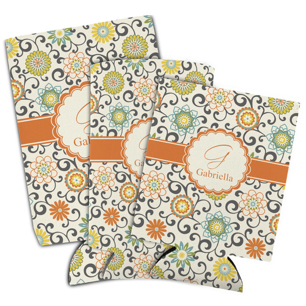 Swirls & Floral Can Coolers - PARENT/MAIN