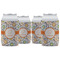 Swirls & Floral Can Cooler (12 oz) - Set of 4 w/ Name and Initial
