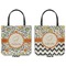 Swirls & Floral Canvas Tote - Front and Back