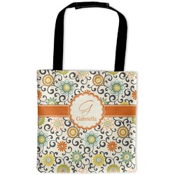 Swirls & Floral Auto Back Seat Organizer Bag (Personalized)