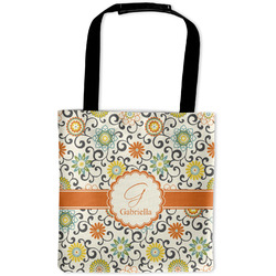 Swirls & Floral Auto Back Seat Organizer Bag (Personalized)