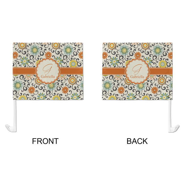 Swirls & Floral Car Flag - Large - APPROVAL