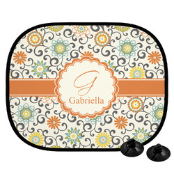 Swirls & Floral Car Side Window Sun Shade (Personalized)